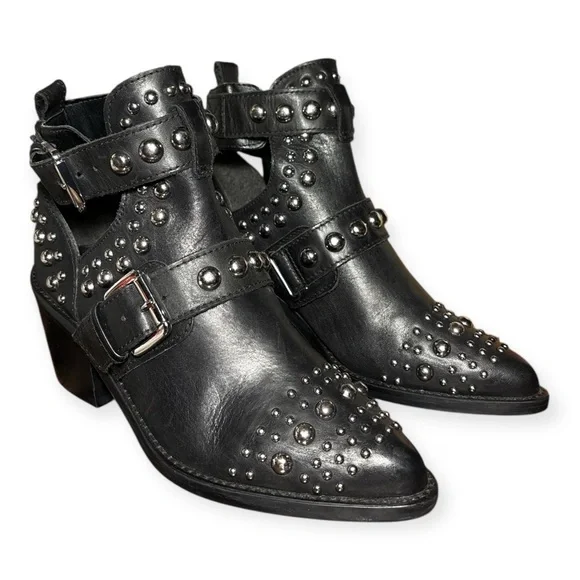 Kurt Geiger women’s Sybil Studded Black Ankle Boots size 36 - Picture 2 of 14